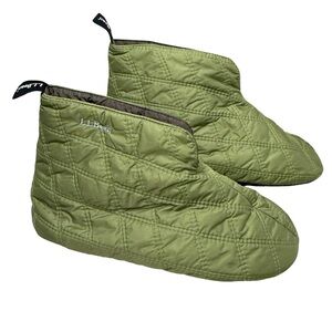 LL Bean Quilted Ankle Bootie Slippers Unisex Size Small W 7.5-8.5 EUC